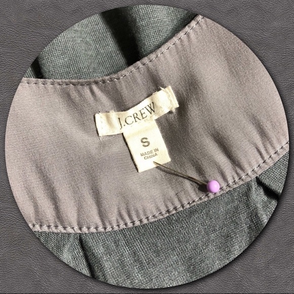 J. CREW Silk Trim Floral Accent Gray Tank Top Size S - Picture 7 of 8